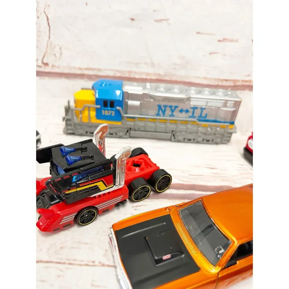 HOT WHEELS JADA MOTORMAX Diecast Toy Vehicle Lot Train Mustang Nissan 7pc